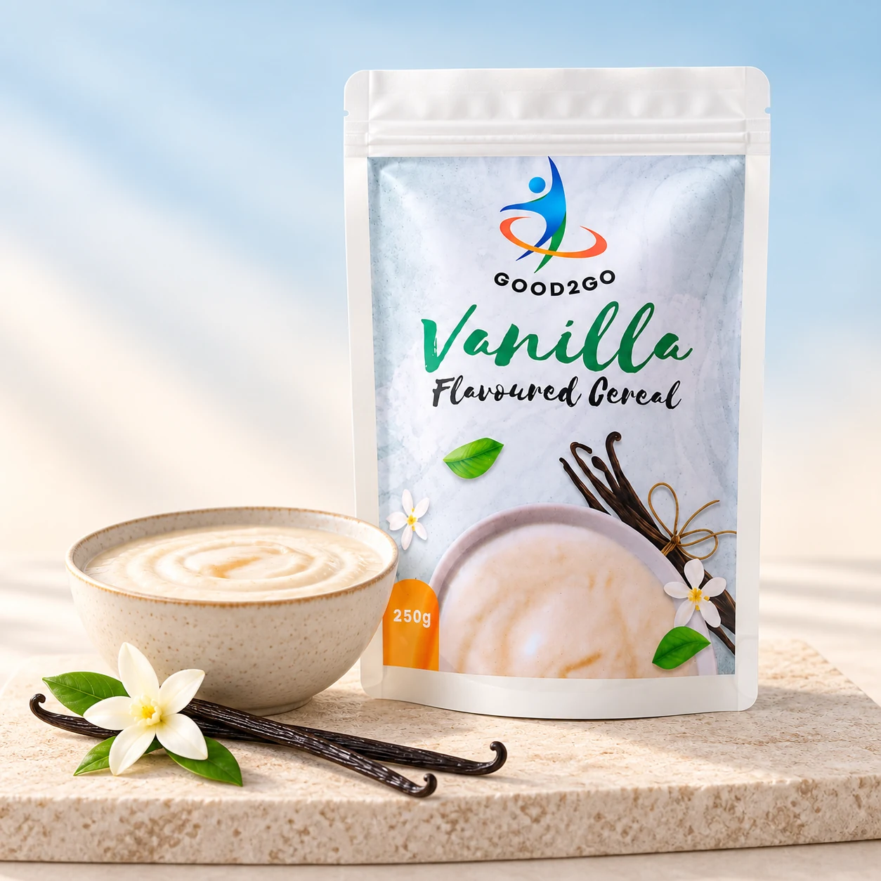 Good2Go Vanilla Flavoured Cereal premium product presentation
